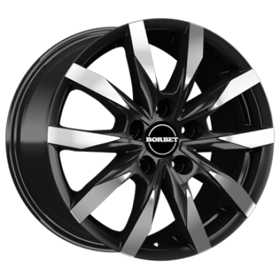 Borbet, CW5, 6,5x16 ET66 5x130 89,1, black polished matt