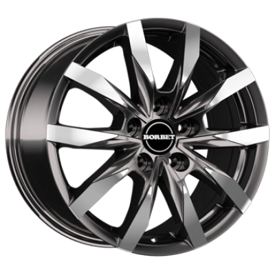 Borbet, CW5, 6,5x16 ET66 5x130 89,1, mistral anthracite glossy polished