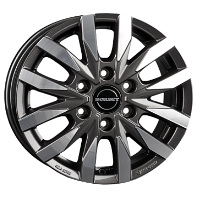Borbet, CW6, 6,5x16 ET50 6x120 74,6, mistral anthracite glossy polished