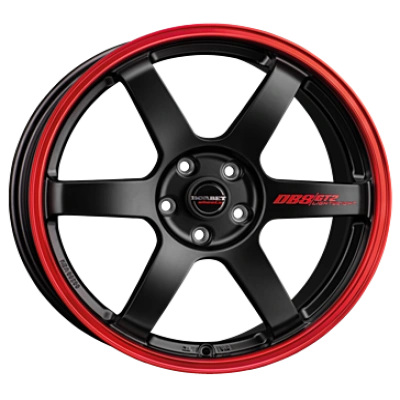 Black Matt Rim Red