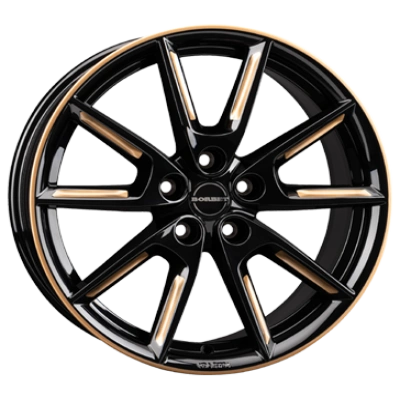 Black Glossy Gold Spoke Rim