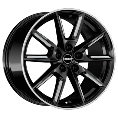 Black Matt Silver Spoke Rim