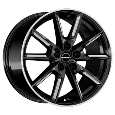 Black Matt Silver Spoke Rim