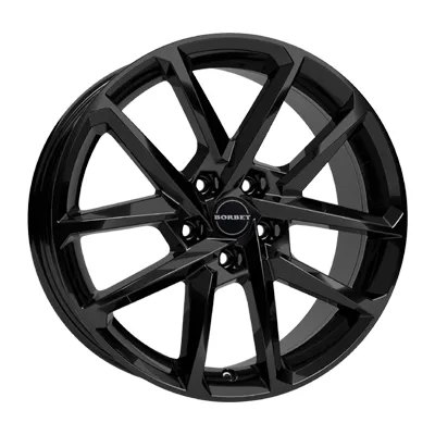 Borbet, N, 8x19 ET35 5x108 72,5, black glossy