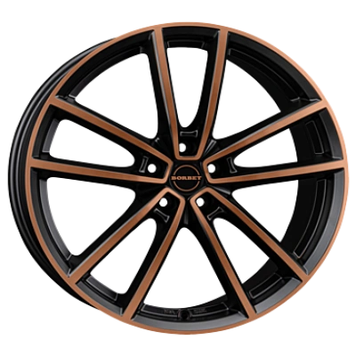 Borbet, W, 8x20 ET41 5x112 57,1, black copper polished matt