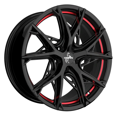black painted red inside
