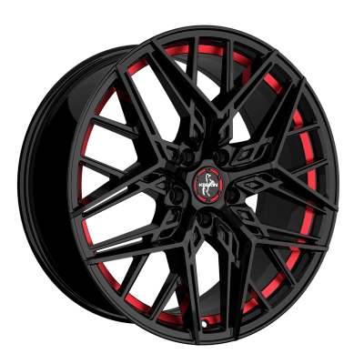 black painted red inside