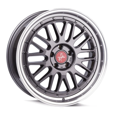 Keskin Wheels KT22 titan grey lip polish