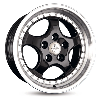 Keskin Wheels KT2 Black Lip Polish
