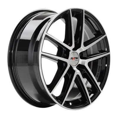 Platin, P73, 5,5x14 ET35 4x100 63,3, diamant schwarz frontpoliert