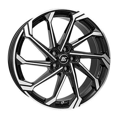 RC Design, RC36, 9.5x20 ET 47, 57.1, Black Gloss Fully Polished