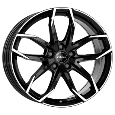 Rial, Lucca, 8x18 ET33 5x110 65,1, diamant-schwarz frontpoliert
