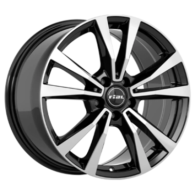 Rial M12X Diamond Black Front Polished